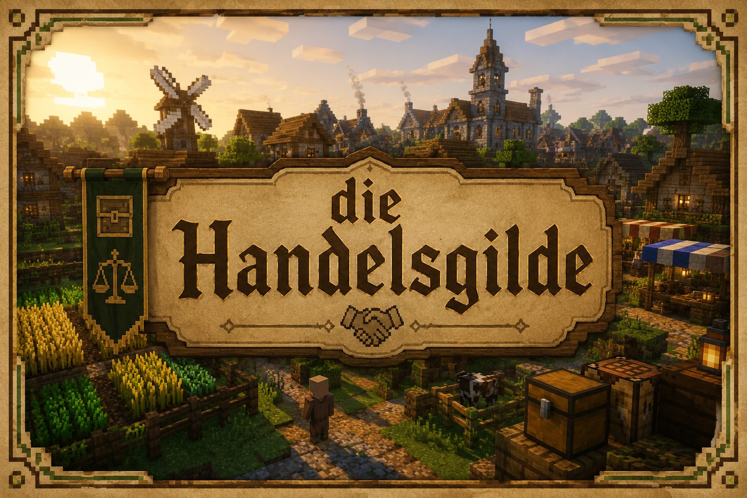 Handelsgilde in einer Minecraft-Welt